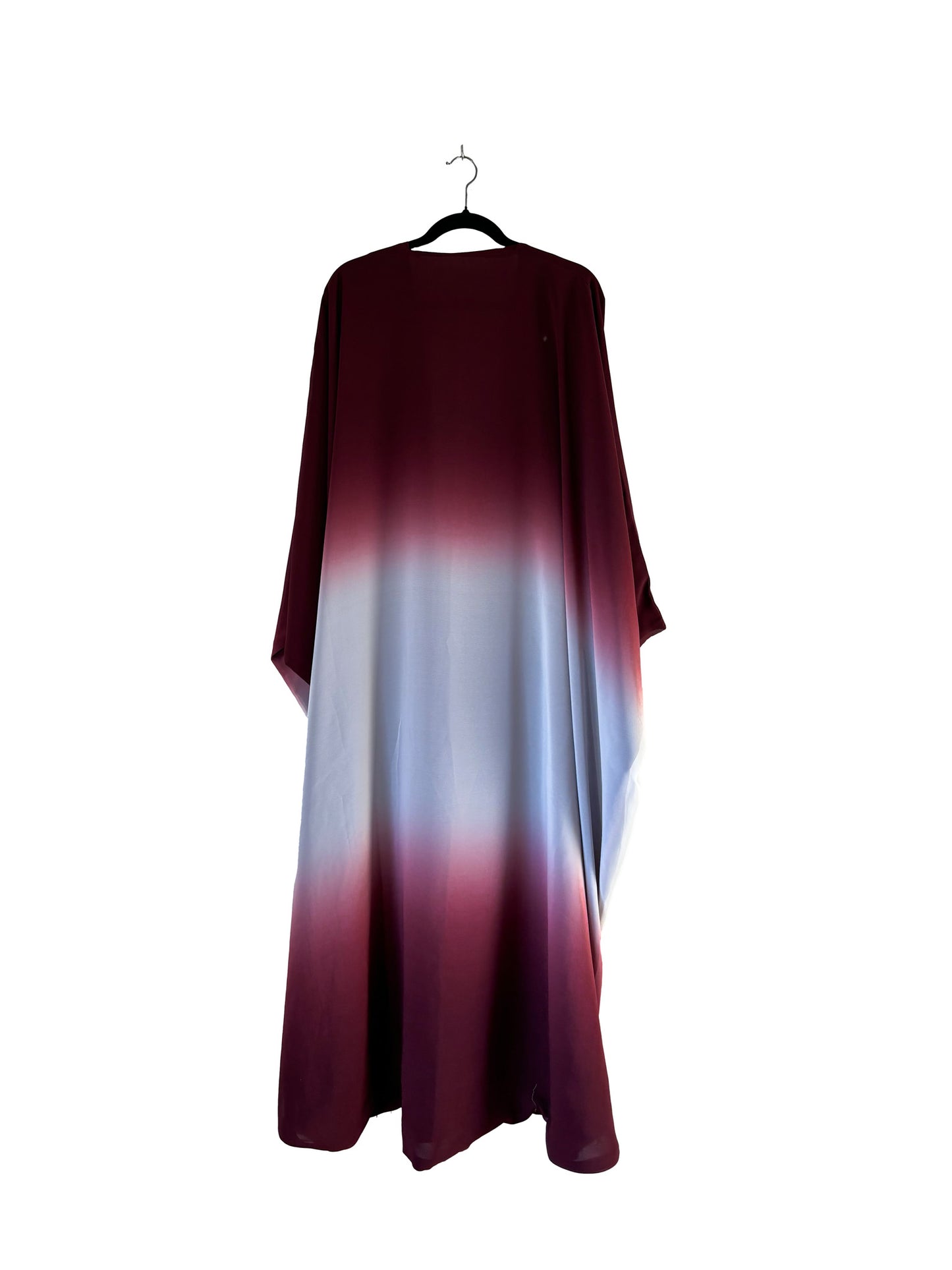 Rose Blended Abaya -Maroon