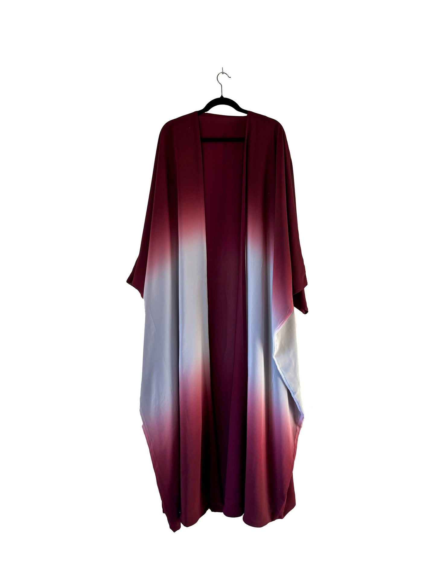 Rose Blended Abaya -Maroon